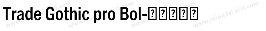 Trade Gothic pro Bol字体转换